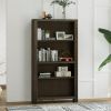 Bridgevine Home Joshua Creek 60 inch high 4-shelf Bookcase, No Assembly Required, Barnwood Finish