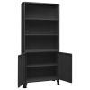 Industrial Bookshelf Anthracite 31.5"x12.6"x70.9" Steel