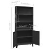 Industrial Bookshelf Anthracite 31.5"x12.6"x70.9" Steel