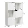 58 Inch 4-Tier Bamboo Ladder Bookshelf