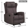 JST Rocking Recliner Chair for Living Room, Adjustable Modern Recliner Chair, Recliner Sofa with Lumbar Support, Classic and Traditional Recliner Chai