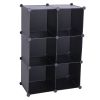 Cube Storage 6-Cube Closet Organizer Storage Shelves Cubes Organizer DIY Plastic Closet Cabinet Modular Book Shelf Organizing Storage Shelving for Bed