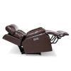 LYS Genuine leather Chocolate Brown 38.5 Width Zero Gravity Power Recliner with Power Headrest (Sofa)