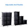 Cube Storage 6-Cube Closet Organizer Storage Shelves Cubes Organizer DIY Plastic Closet Cabinet Modular Book Shelf Organizing Storage Shelving for Bed