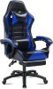 Ergonomic Gaming Chair for Adults, Comfortable Computer Chair for Heavy People, Adjustable Height Office Desk Chair with Wheels, Breathable Leather Vi