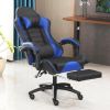 Ergonomic Gaming Chair for Adults, Comfortable Computer Chair for Heavy People, Adjustable Height Office Desk Chair with Wheels, Breathable Leather Vi