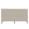 Wood Storage Cabinet with Three tempered glass doors and Adjustable Shelf,Suitable for living room, study and entrance